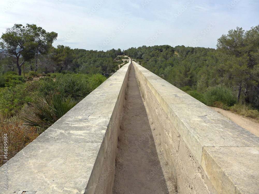 Walkway on top of the Ferreres Aqueduct