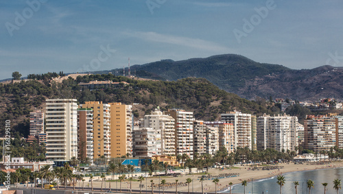Resort Hotels Along the Beach in Malaga Spain