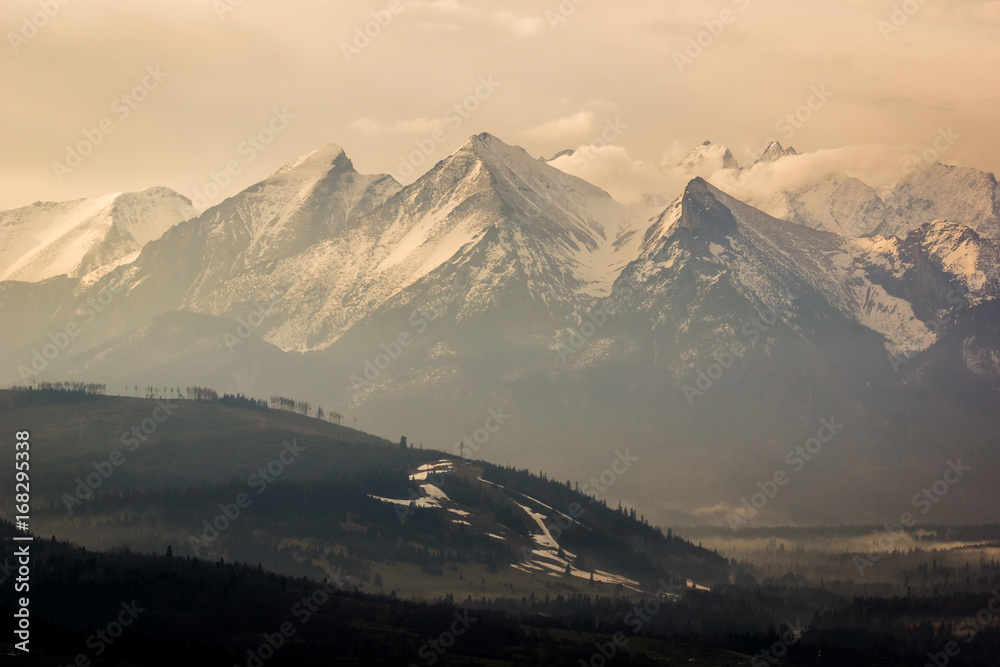 Tatra mountains from Czarna Gora, Zakopane, Poland