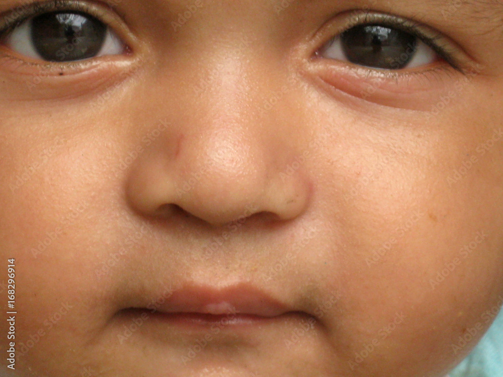 baby's face close up baby's face close up
