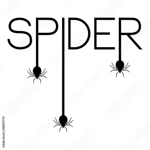 Logotipo SPIDER con arañas negro en fondo blanco