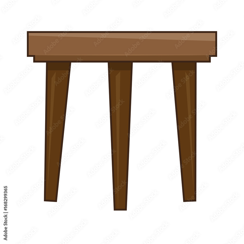 Fototapeta premium wooden chair isolated illustration on white background