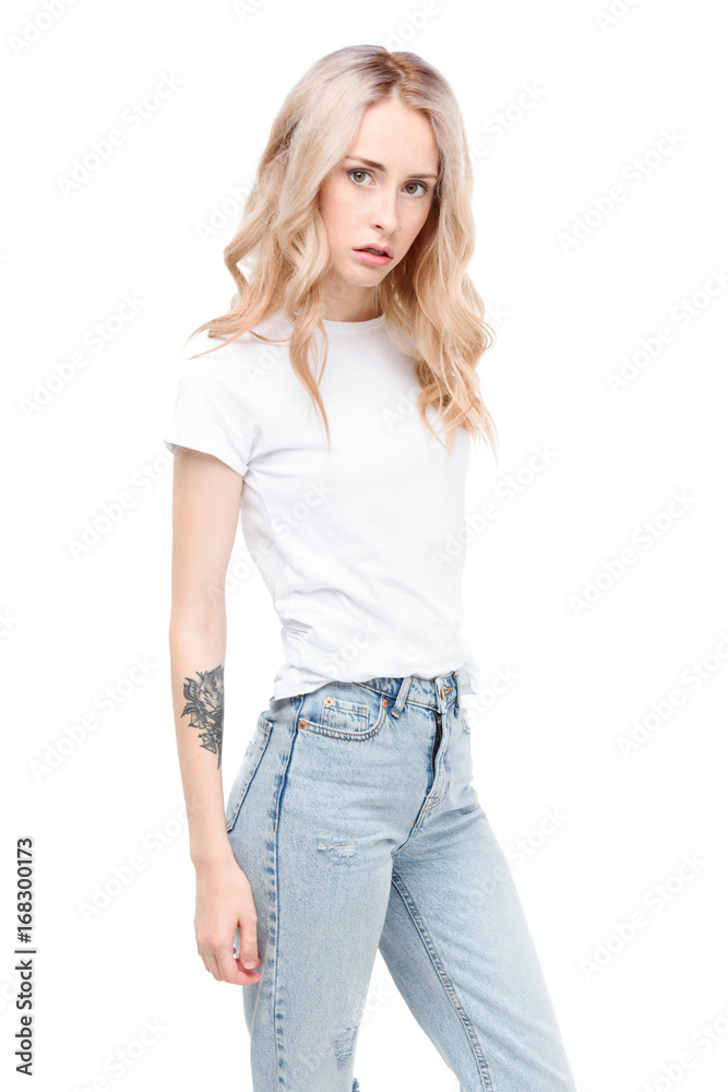 Young woman wearing casual clothes Young woman wearing casual clothes