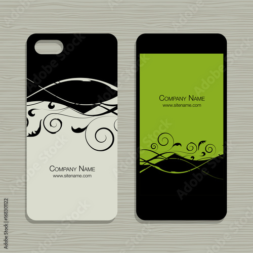 Mobile phone design, floral background