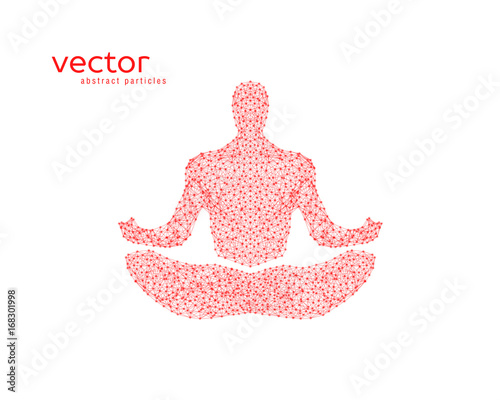 Vector illustration of human in lotus pose.
