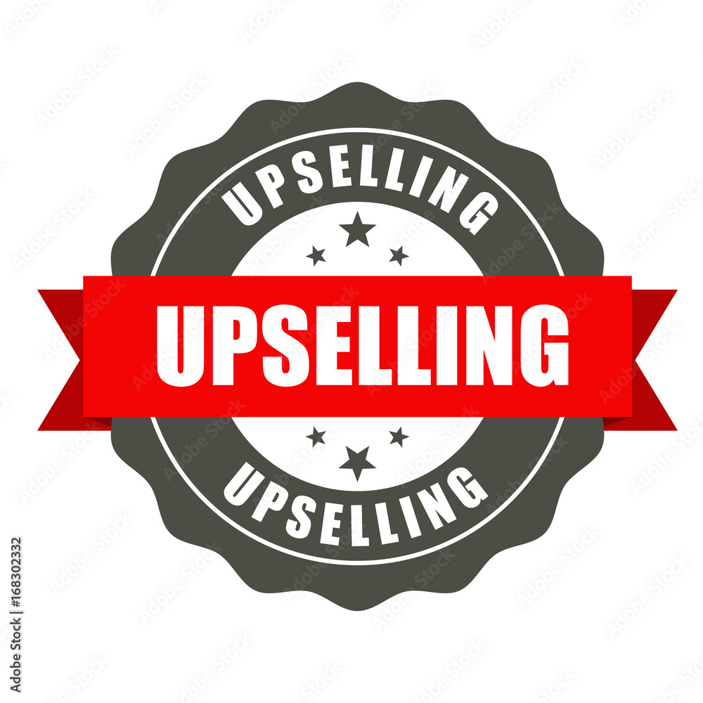 Upselling badge - round stamp for sale workshop Upselling badge - round stamp for sale workshop