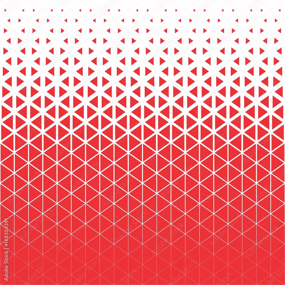 Abstract polygon red and white graphic triangle pattern