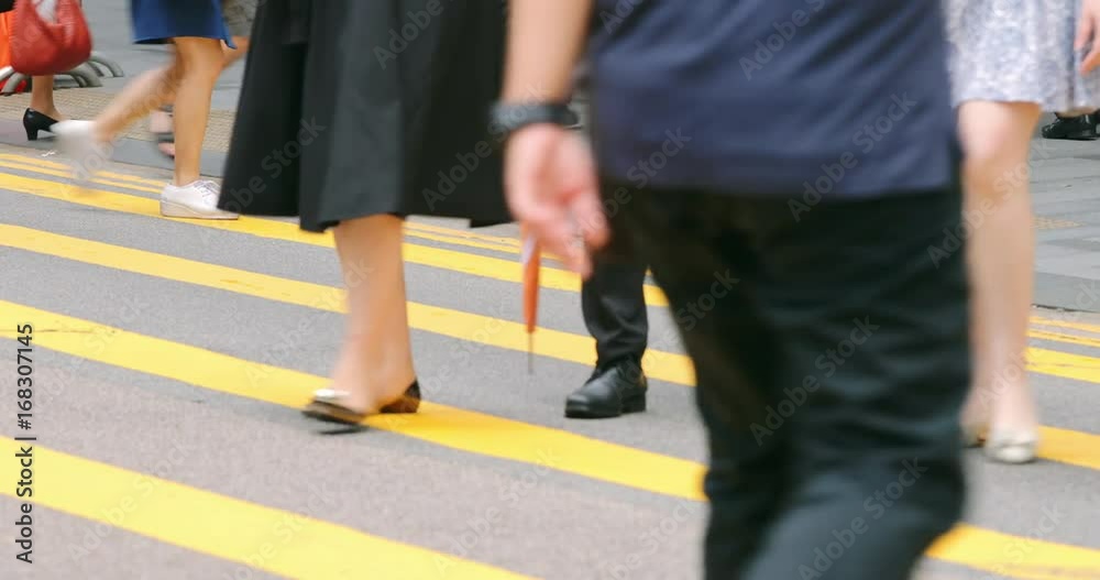 Hong kong, 19 July 2017 -: People crossing the road Hong kong, 19 July 2017 -: People crossing the road