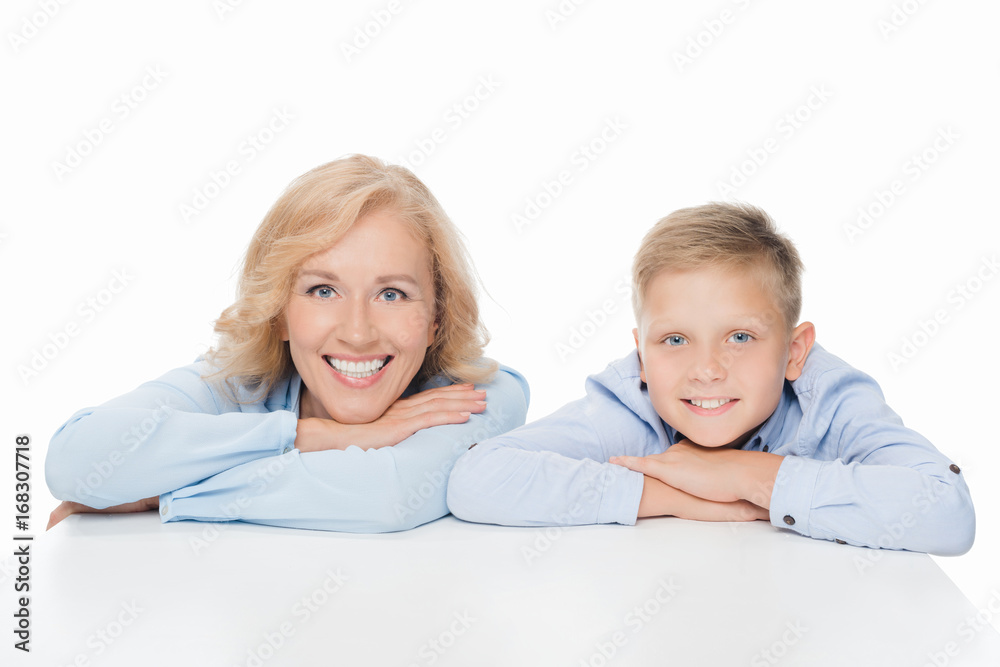 happy grandmother with grandchild happy grandmother with grandchild