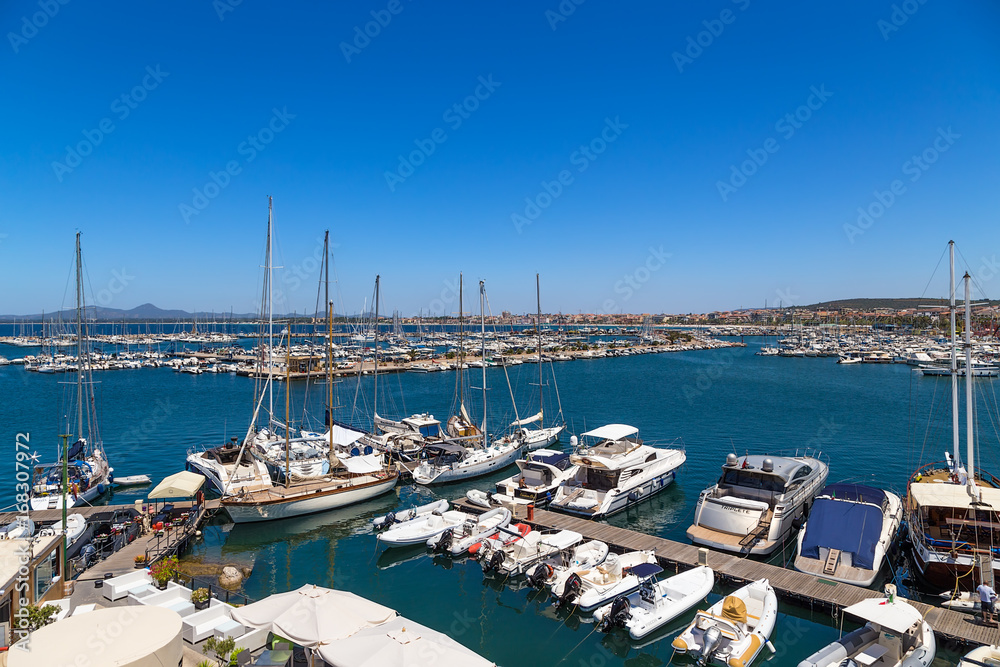 Alghero, Sardinia, Italy. Yacht port.