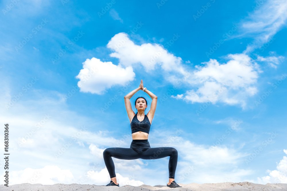woman practicing yoga woman practicing yoga