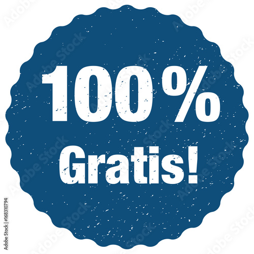 100% Gratis! Sticker - Vektor - blau