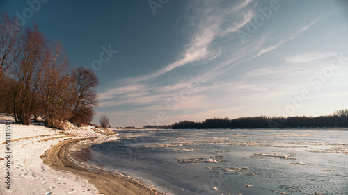 winter landscape frozen river
