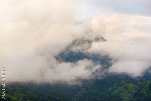 Fototapeta Naklejka Na Ścianę i Meble -  Mountain and mist / View of mountain and mist.