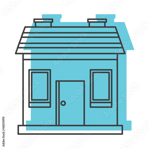 Old house doodle icon vector illustration for design and web isolated