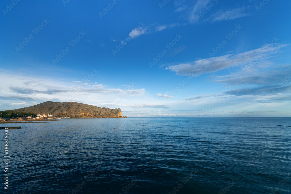 Cape Alchak with a bird's eye bright daytime landscape journey the Crimea