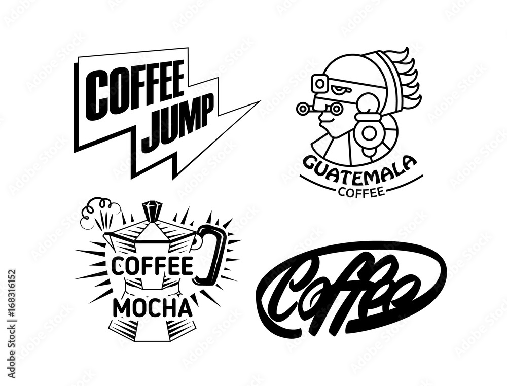 Obraz premium Coffee logo collection. Vector illustration.