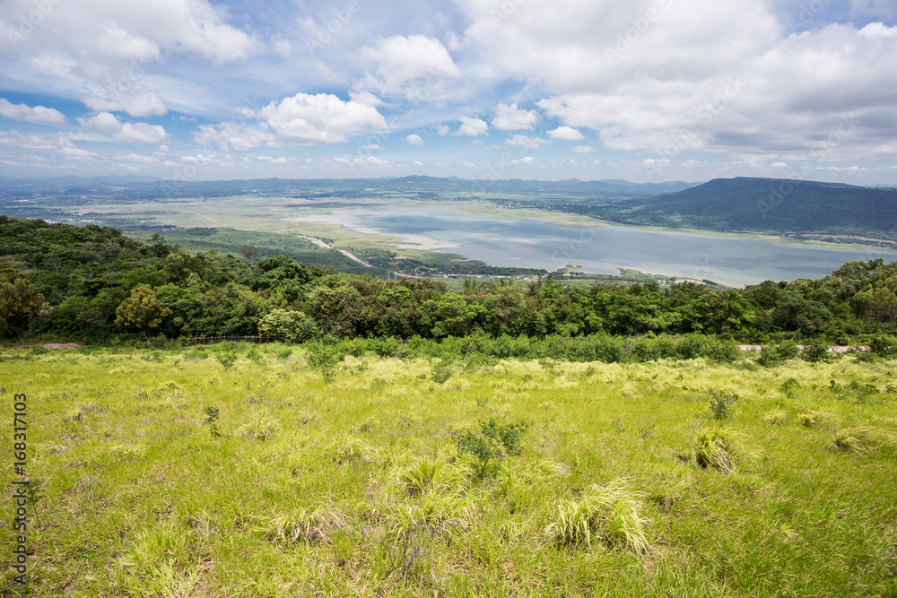 landscape Natural Attraction on the dam lamtakong nakhonratchasima thailand