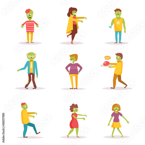 Zombies. Vector. Cartoon.