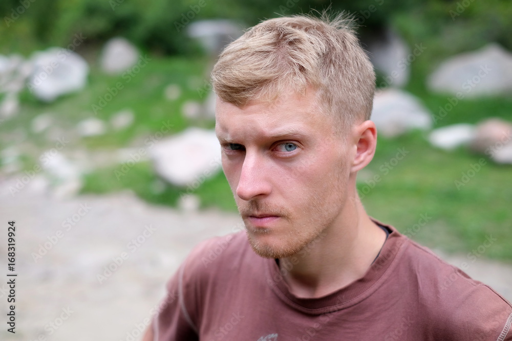 Dangerous look of a guy Dangerous look of a guy