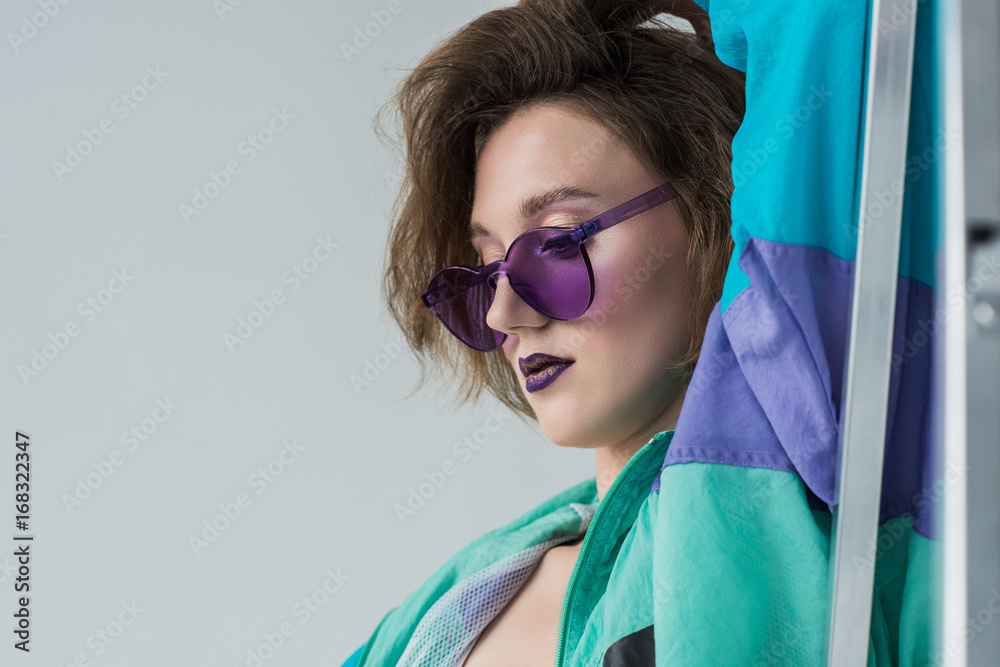 fashionable woman in sunglasses fashionable woman in sunglasses