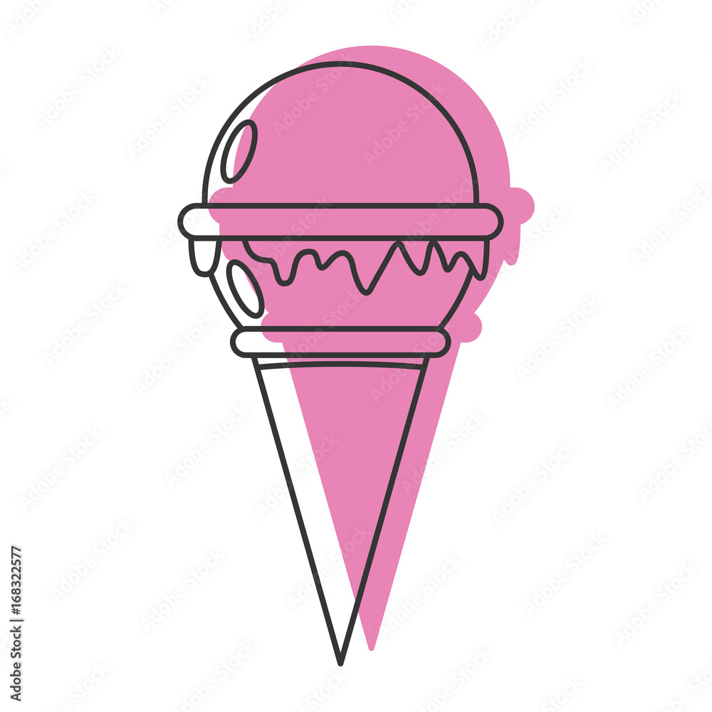 Delicious ice cream doodle icon vector illustration for design and web isolated on white