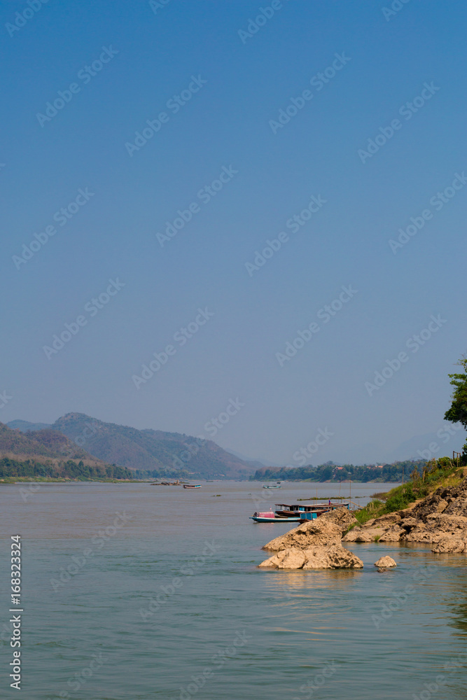 Obraz premium Mekhong river in Luang Prabang