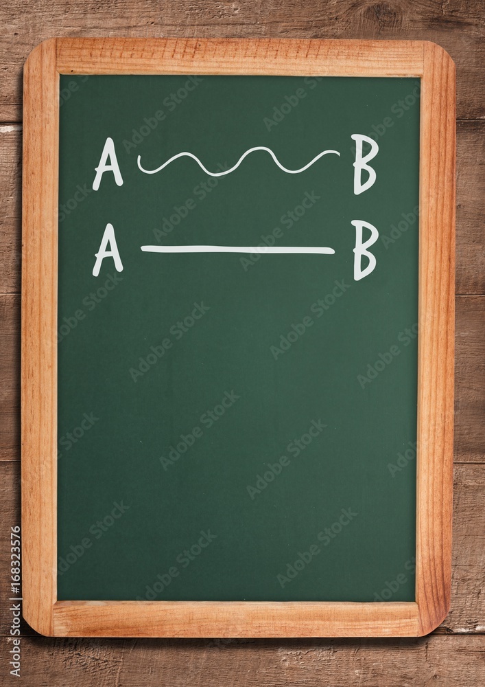 Fototapeta premium A to B on blackboard