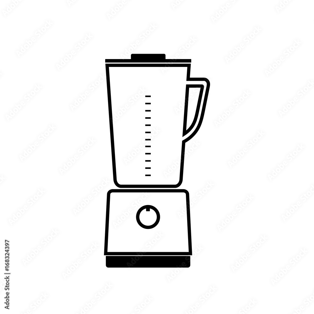 Vector icon kitchen stationary blender for mixing and grinding food and preparing smoothies on a white background. Home Appliances Vector icon kitchen stationary blender for mixing and grinding food and preparing smoothies on a white background. Home Appliances