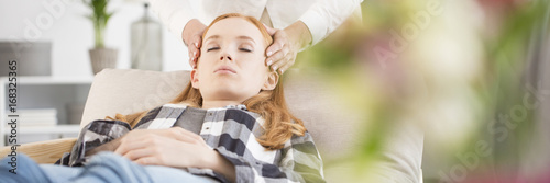 Фотография Facial massage for stress relieving
