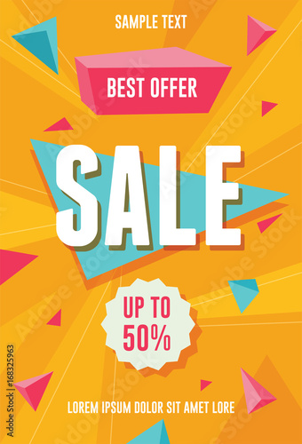Sale flyer / poster. Best offer up to 50%