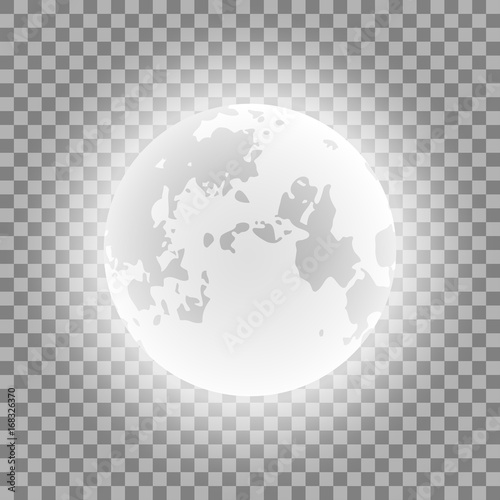 Blue moon phases on a transparent background. Vector Illustration, EPS 10