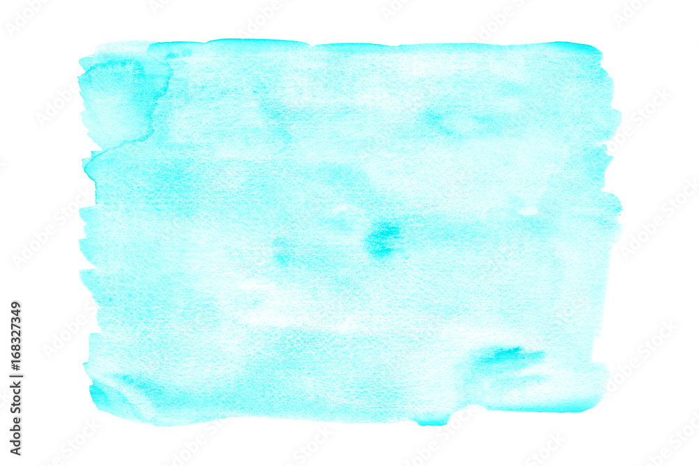 Water colored turquoise background. 