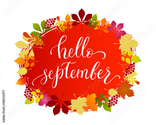 Vector lifestyle lettering hello september