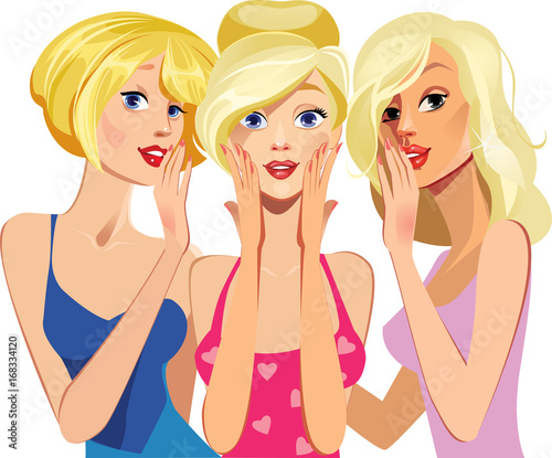 beautiful blonde girls, chatter girlfriends, beautiful face, fashion beauty girls