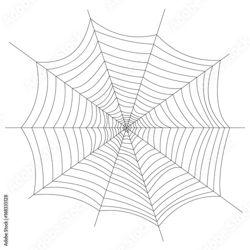 Halloween pumpkin with scary face on white. Contour. Illustration. Vector.