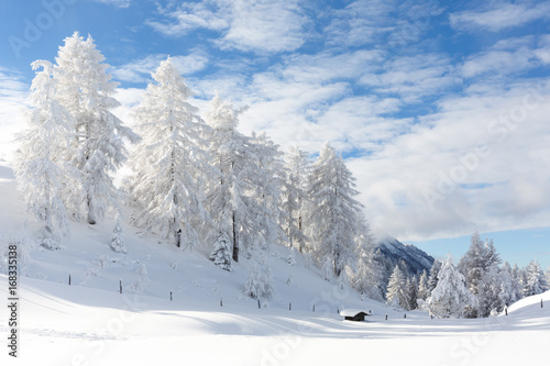 Amazing winter scenery in Austrian Alps