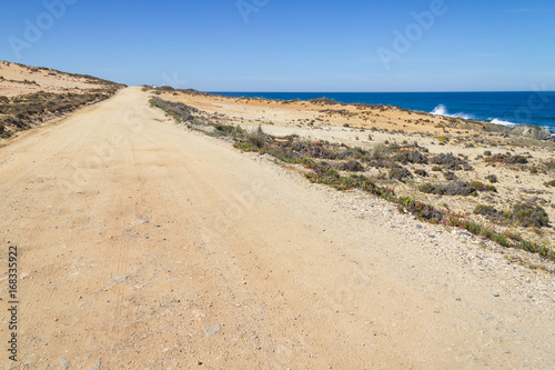 Sand road in the Beach in Almograve
