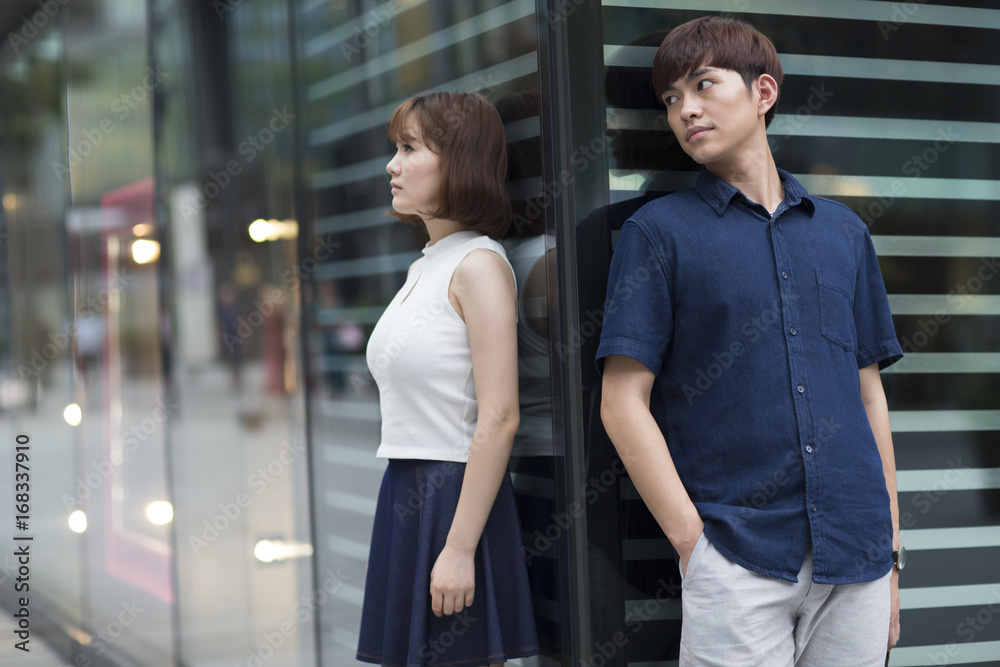 Young couple being difficult with each other Young couple being difficult with each other