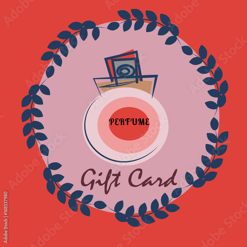 women s perfume in beautiful bottle in red, pink color