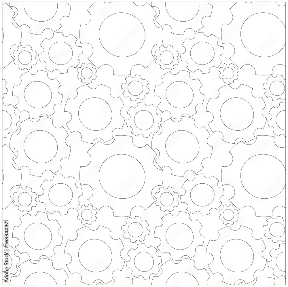 Seamless monochrome pattern with gears stock vector illustration Seamless monochrome pattern with gears stock vector illustration