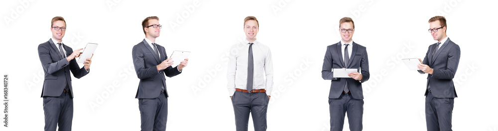 Set of business people isolated on white Set of business people isolated on white