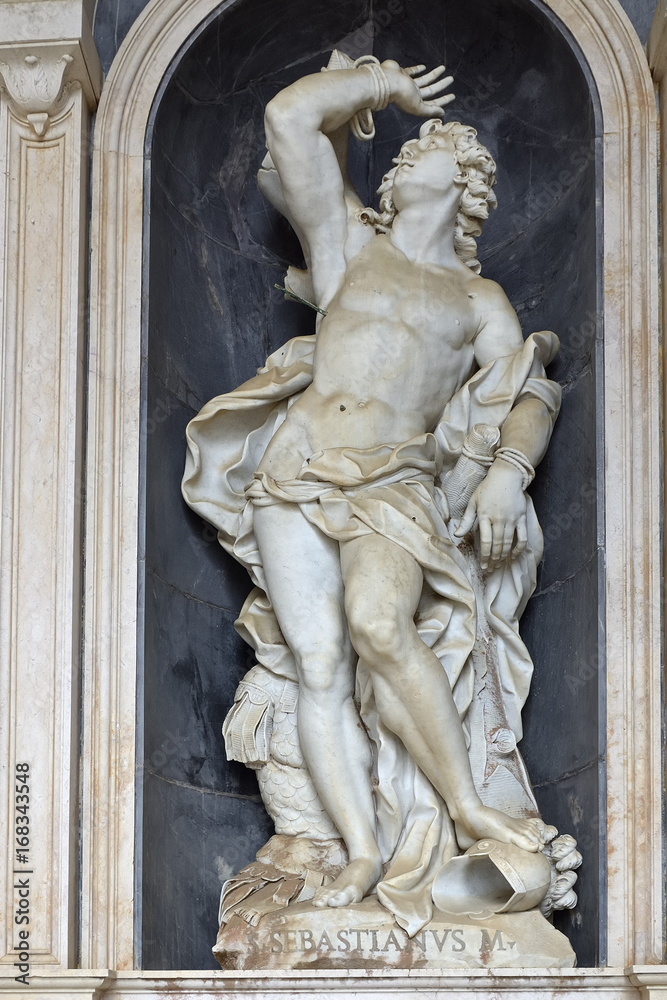 Saint Sebastian  statue in Mafra, Portugal