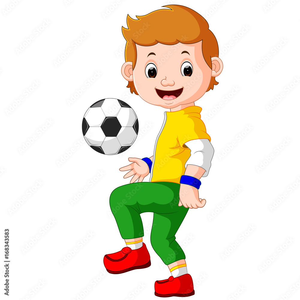 Cartoon male soccer Player
