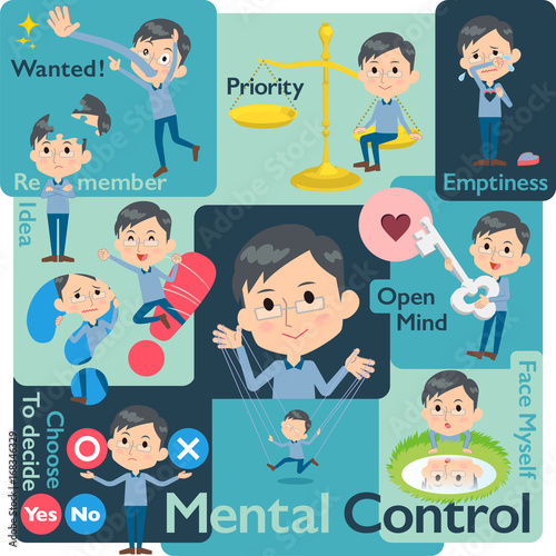 Blue clothing glass dad_Mental & volition