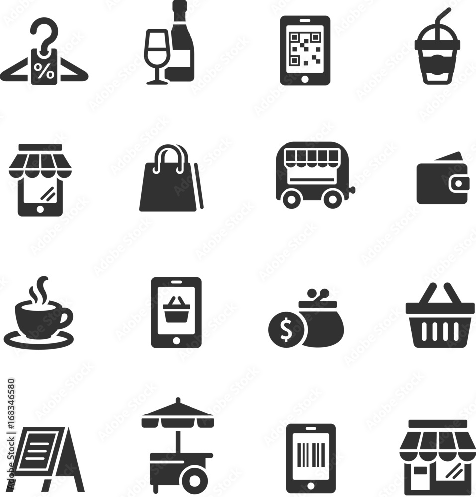Set of shopping icons