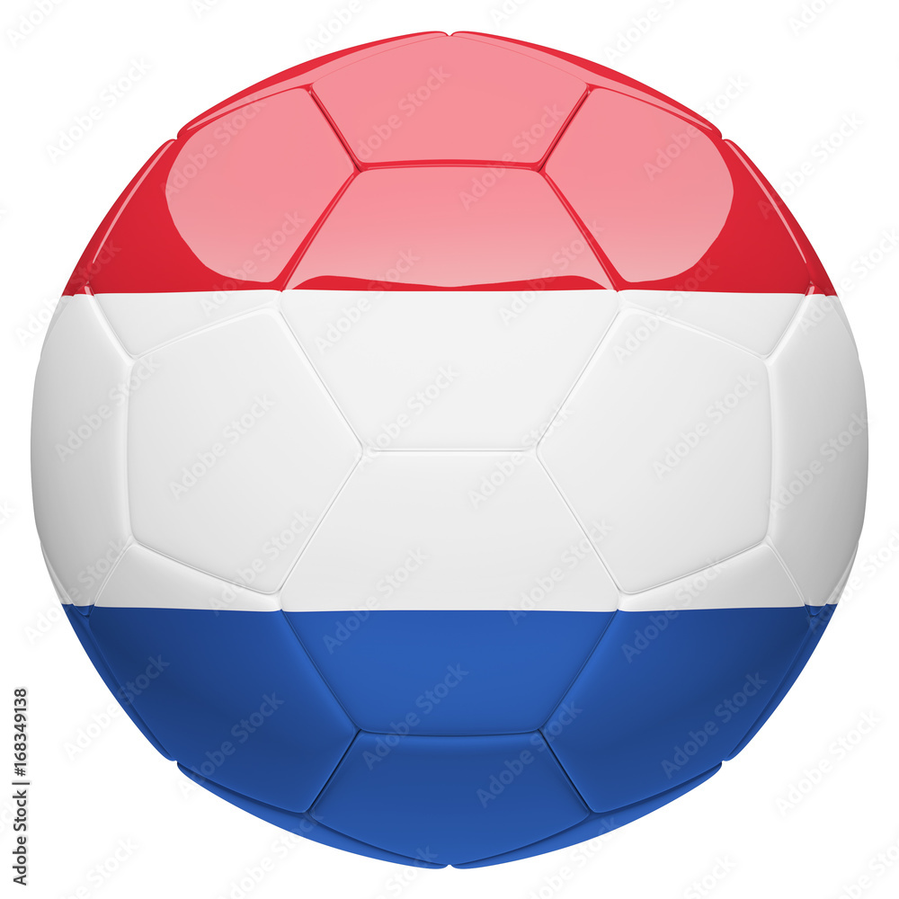 Soccer football with Netherlands flag 3d rendering Soccer football with Netherlands flag 3d rendering