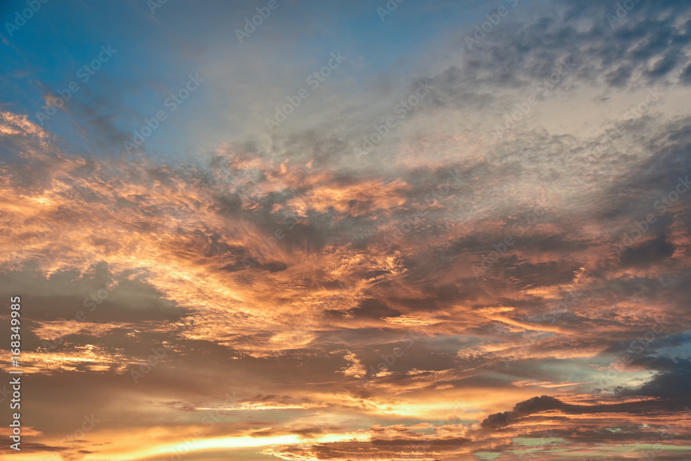 sunset sky for background