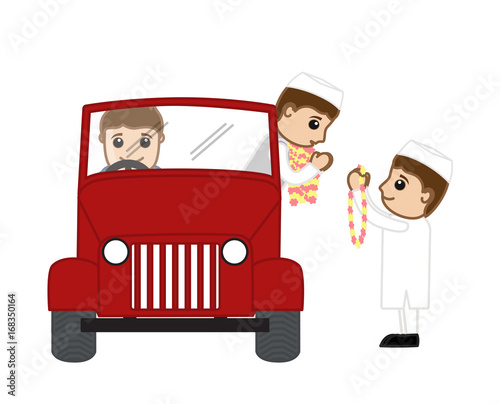 Cartoon Political Really Welcome Character - Election Concept