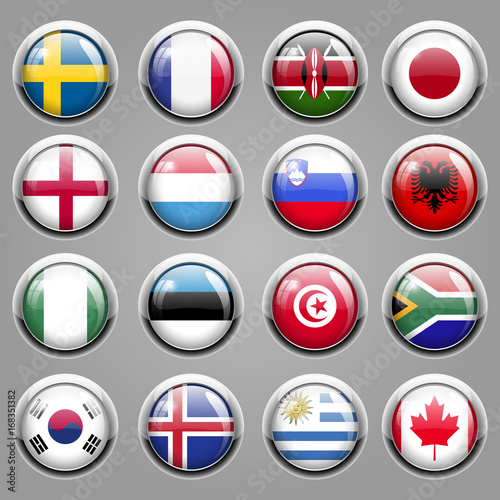 Free Download world flag icons. Vector illustration - GFXLoad
